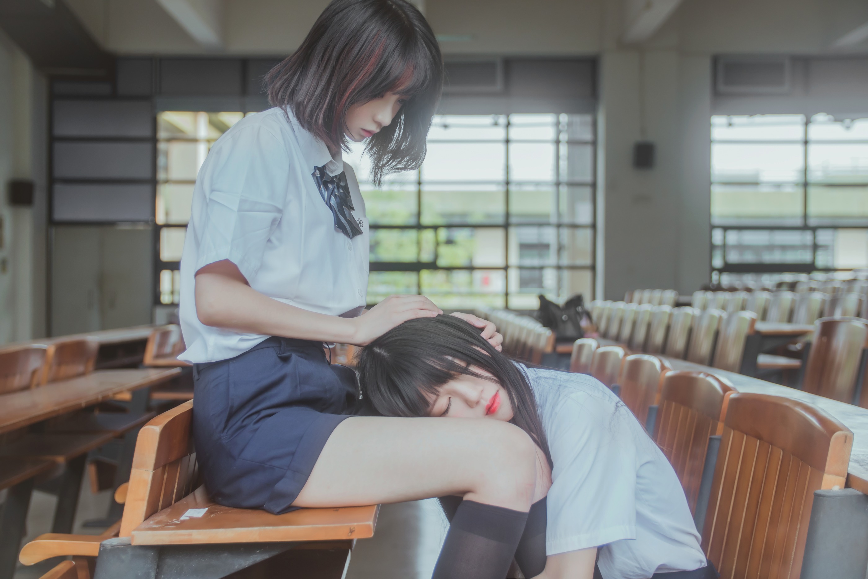 图片[1]-疯猫ss – NO.011 桜桃喵 JK百合1 [43P]-XikXak
